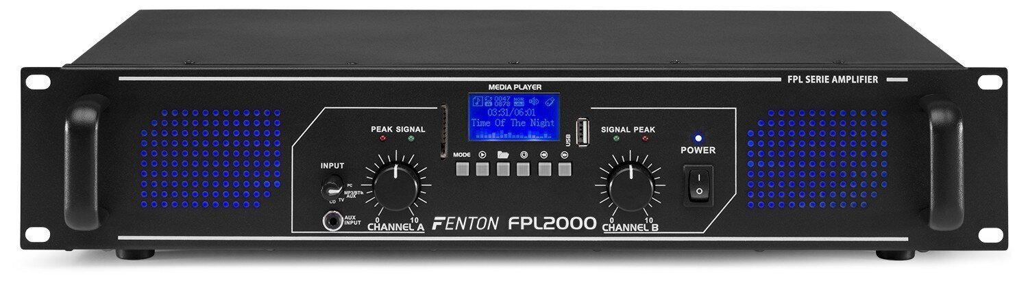 Fenton FPL2000 digitaalne võimendi sinine LED + EQ hind ja info | Koduaudio ja "Soundbar" süsteemid | kaup24.ee