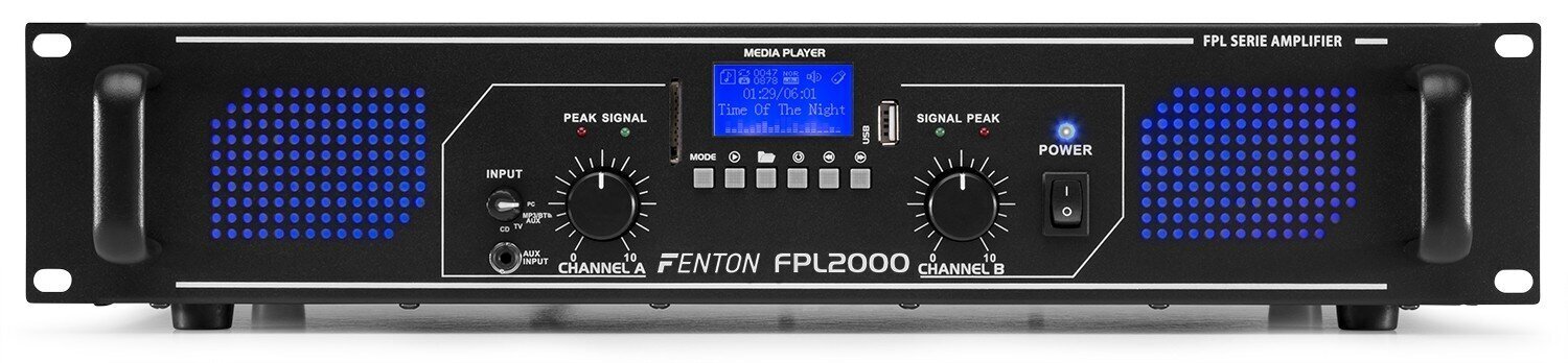 Fenton FPL2000 digitaalne võimendi sinine LED + EQ hind ja info | Koduaudio ja "Soundbar" süsteemid | kaup24.ee