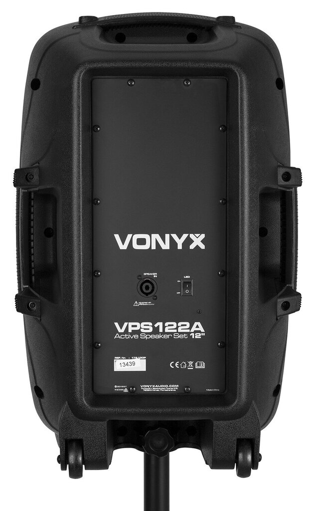 Vonyx VPS122A 800W aktiivkõlarite komplekt LED, mikrofoni ja statiividega hind ja info | Kõlarid | kaup24.ee