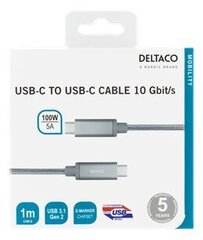 Deltaco USBC-1417M, USB C, 1m hind ja info | Mobiiltelefonide kaablid | kaup24.ee