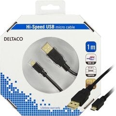 Deltaco USB-301S-K hind ja info | Mobiiltelefonide kaablid | kaup24.ee