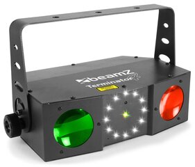 BeamZ Terminator IV LED Double Moon с лазером, стробом и световым эффектом цена и информация | Гудки для вечеринки Clown Face (4шт.) | kaup24.ee