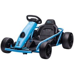 HOMCOM Детский электромобиль 24 V drift kart с медленным стартом, музыкой, звуковым сигналом и ремнем безопасности, детский транспорт для детей 8-12 лет, синий | Aosom цена и информация | Электромобили для детей | kaup24.ee