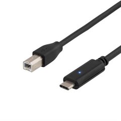 Deltaco USBC-1012, USB C, USB B, 0.25 м цена и информация | Кабели для телефонов | kaup24.ee