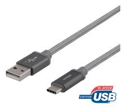 Deltaco USBC-1140M, USB A, USB C, 2 м цена и информация | Кабели для телефонов | kaup24.ee