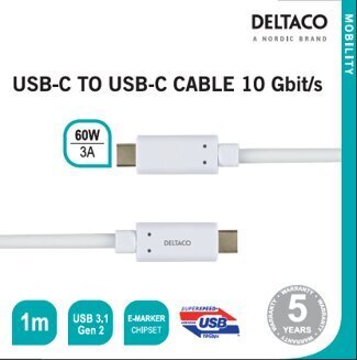 Deltaco USBC-1127M, USB C, 1m hind ja info | Mobiiltelefonide kaablid | kaup24.ee