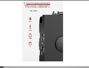Беспроводной динамик Voice Kraft VK 2600 цена и информация | Аудиоколонки | kaup24.ee