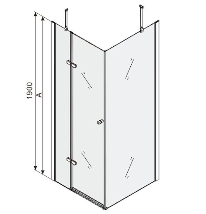 Dušikabiin Mexen Roma 80x70,80,90,100,110,120 cm, grey hind ja info | Dušikabiinid | kaup24.ee