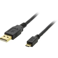 Deltaco MICRO-101, USB A, USB Micro B, 1m hind ja info | Mobiiltelefonide kaablid | kaup24.ee