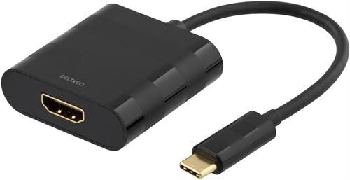 Deltaco USBC-HDMI, USB C, HDMI hind ja info | Mobiiltelefonide kaablid | kaup24.ee