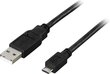 Deltaco USB-300S, USB A, USB Micro B, 0.5m hind ja info | Mobiiltelefonide kaablid | kaup24.ee