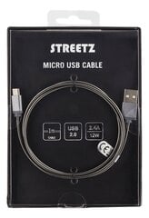 Streetz IPLH-277, USB A, USB Micro B, 1m hind ja info | Mobiiltelefonide kaablid | kaup24.ee