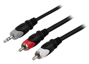 Deltaco MM-139, 3,5 mm/RCA, 1 m цена и информация | Кабели и провода | kaup24.ee