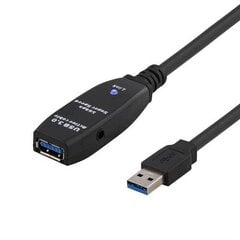 Deltaco USB3-1001, USB-A, 3 m цена и информация | Кабели и провода | kaup24.ee