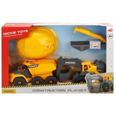 Ehitusmasinate komplekt Simba Dickie Toys Construction Volvo Construction цена и информация | Poiste mänguasjad | kaup24.ee