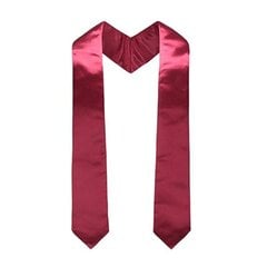 Satin Graduation Honor Stole University Bachelor Sash Shawl Gow Wine red one size hind ja info | TV antennid | kaup24.ee