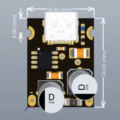 Toetage PD3.0 () 65 W kiirlaadimismoodulit Qualcomm QC2.0 ja QC3. Must üks suurus цена и информация | TV - антенны | kaup24.ee