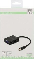 Deltaco USBC-VGA, USB C, VGA hind ja info | USB jagajad, adapterid | kaup24.ee