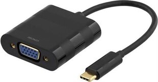 Deltaco USBC-VGA, USB C, VGA hind ja info | USB jagajad, adapterid | kaup24.ee