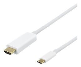 Deltaco USBC-HDMI1006-K hind ja info | Mobiiltelefonide kaablid | kaup24.ee