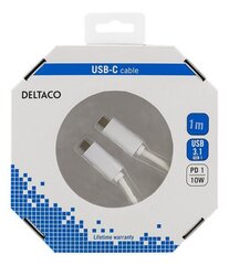 Deltaco USBC-1059-K hind ja info | Mobiiltelefonide kaablid | kaup24.ee