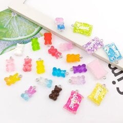 32. Mix Gummy Bear Candy Resin Charms f?r DIY käepaela kaelarihm 1 kott/32 tk цена и информация | TV - антенны | kaup24.ee