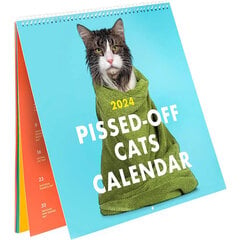 2024 Angry Cat Calendar Rolig v?ggkonstkalender Pissed Off Cats HA 1PC цена и информация | TV - антенны | kaup24.ee