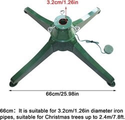 Läbimõõt 80 cm - sobib 3,2 cm vardale jõulukuuse alus - 360° elektriliselt pöörlev kuusealuse alus Kuuse jalad - sobib kuusele hind ja info | Kunstkuused | kaup24.ee