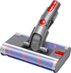 Электрическая вращающаяся щетка с турбонаддувом, совместимая с Dyson V7 V8 V10 V11, быстро отстегивающаяся щетка, мягкие двойные ролики для паркетной плитки цена и информация | Аксессуары для пылесосов | kaup24.ee