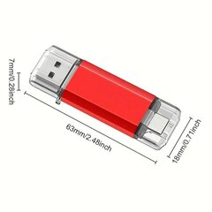 64 GB 128 GB USB-tüüpi C-välkmälu – kiire ja tegelik mahutavus Otg-seadmete jaoks hind ja info | Mälupulgad | kaup24.ee