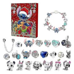 Anime Disney Lilo &amp; Stitch sulamist võlu Aksessuaarid Jõulude advendikalender Käevõru Kaelakee Nipsasjake Isetehtud ehted Taasloenduskalender-sz1 hind ja info | Jõulukaunistused | kaup24.ee