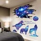 3D Blue Star Hundi Kuu seinakleebis Eemaldatav PVC Magic 3D Galaxy kosmoseplaneedi seinakleebis Koorige laste kodukaunistus Beebi magamistuba Poisid Tüdrukud Lastetuba Lagi Elutuba hind ja info | Jõulukaunistused | kaup24.ee