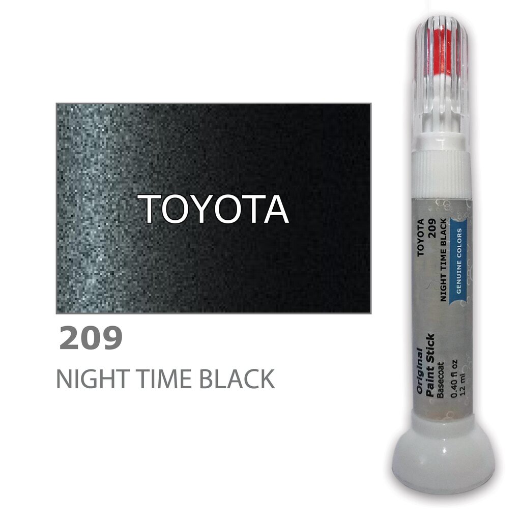 Kriimustuste parandamiseks värvikorrektor TOYOTA 209 - NIGHT TIME BLACK 12 ml hind ja info | Auto värvikorrektorid | kaup24.ee