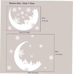 Кусочки снежной луны Статичные настенные наклейки Оконные стекла Рождественские наклейки Домашние наклейки Рождественские украшения Новогодние обои цена и информация | Рождественские украшения | kaup24.ee