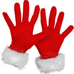 Red Fur Clothing Gloves - Punased sametkindad valgete karvaste kätistega naiste ja laste rõivamanused. hind ja info | Jõulukaunistused | kaup24.ee