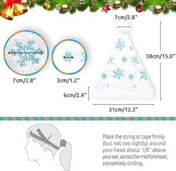 Рождественская шапка белая шапка цена и информация | Рождественские украшения | kaup24.ee