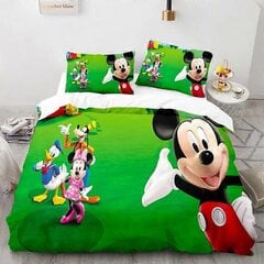 I574 Voodilinad Mickey Mouse Minnie Mouse Cartoon Print Voodipesu Komplekt Täissuuruses Tekk 1_200x200cm 78x78in hind ja info | Voodipesu | kaup24.ee