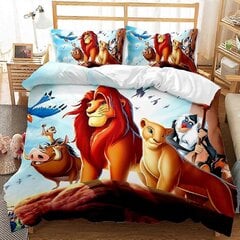 Y1229 Voodilinad The Lion King Simba Voodikatte Komplekt, Tekk Voodipesu, 3D Laste Voodi_240x260cm 94x102in hind ja info | Voodipesu | kaup24.ee