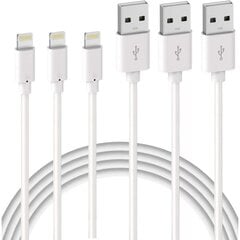 3-pakendis 2m iPhone Laadimiskaabel, USB-Lightning kaabel, iPhone'i kaabel Ühildub iPhone'iga valge hind ja info | Akulaadijad | kaup24.ee