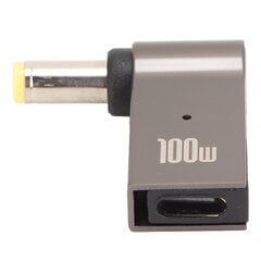 Sülearvuti laadija adapter PD USB-tüüp C emane I-alalisvoolu adapter 100 W alumiiniumsulamist küünarnukk sülearvuti toiteadapter 5,5 x 2,5 mm hind ja info | Toiteplokid (PSU) | kaup24.ee