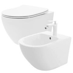 Komplekt: Carlo Flat Mini Rimless WC-kauss + Carlo Mini Bidet цена и информация | Унитазы | kaup24.ee