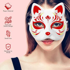 10 tk Therian Mask Cat Fox Mask Therian Halloween Mask Theriani kostüüm lastele täiskasvanutele tühi mask jõulupeoks ja Therian WELLNGS цена и информация | Карнавальные костюмы | kaup24.ee