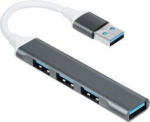 4-pordiline USB 3.0 jaotur, üliõhuke USB-andmejaotur, USB 3.0 laiendusega kiire andmeedastus Macbookile, USB-välkmäludraivid, sülearvuti, sülearvuti, väline H hind ja info | USB jagajad, adapterid | kaup24.ee