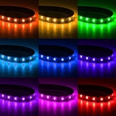 4x 12LED RGB bil inter?r Atmosf?r Footwell Strip Light цена и информация | Фары | kaup24.ee