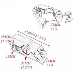Käepideme lukk, mootorratta juhtraua käepideme turvalukk ja võti (oranž) hind ja info | Moto aksessuaarid | kaup24.ee