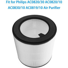 Tõeline Hepa õhupuhasti filter, mis ühildub Philipsi Ac0820/30 Ac0820/10 Ac0830/10 Ac0819/10 (800. seeria) õhupuhasti asendusfiltriga Fy0194/30 цена и информация | Очистители воздуха | kaup24.ee