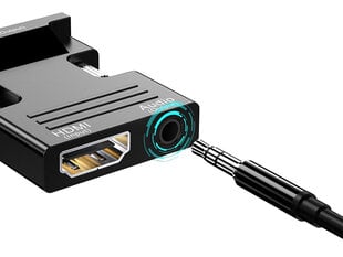 Конвертер Perfee, HDMI - VGA, с аудио цена и информация | Адаптеры и USB-hub | kaup24.ee