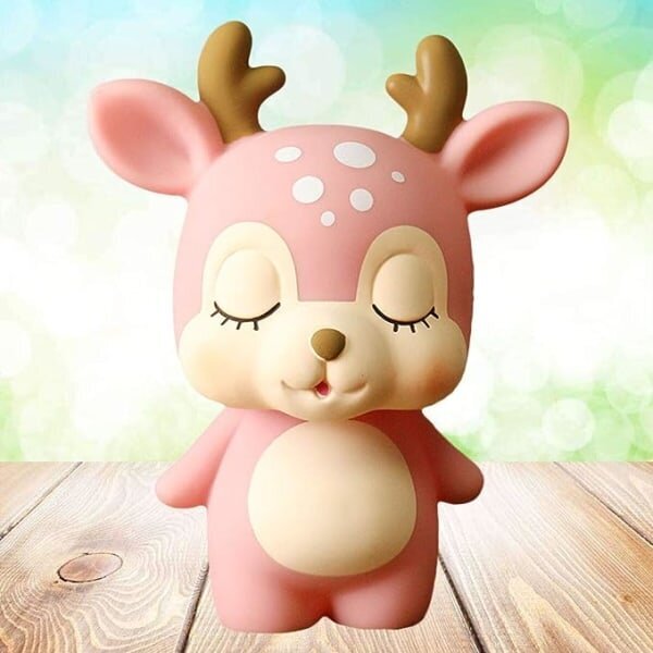 Deer Animal Piggy Bank Kids Money Piggy Bank Piggy Bank Box Töölaua ornament (roosa) hind ja info | Kardinapuud | kaup24.ee