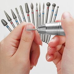 30 tk Nail Drill Diamond Professionaalsed küünepuurid Eemaldage geel-akrüül küüneriba volframkarbiidist küünepuurid цена и информация | Механические инструменты | kaup24.ee