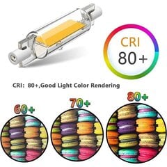 R7S LED pirn 78mm hämardatav, 10W R7S LED COB pirnid, R7S LED 78mm suure luumeniga soe valge 3000K, R7S LED lamp 1000LM, 360° valgusvihk, AC 220-240V, 2 tk. hind ja info | Seinavalgustid | kaup24.ee